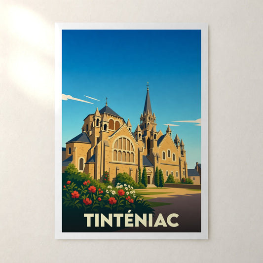 Affiche Tinténiac – sans cadre, accrochée au mur
