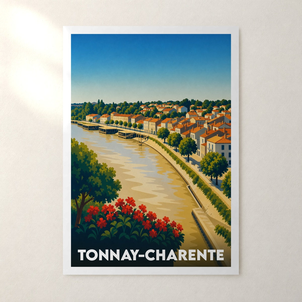 Affiche Tonnay-Charente – sans cadre, accrochée au mur