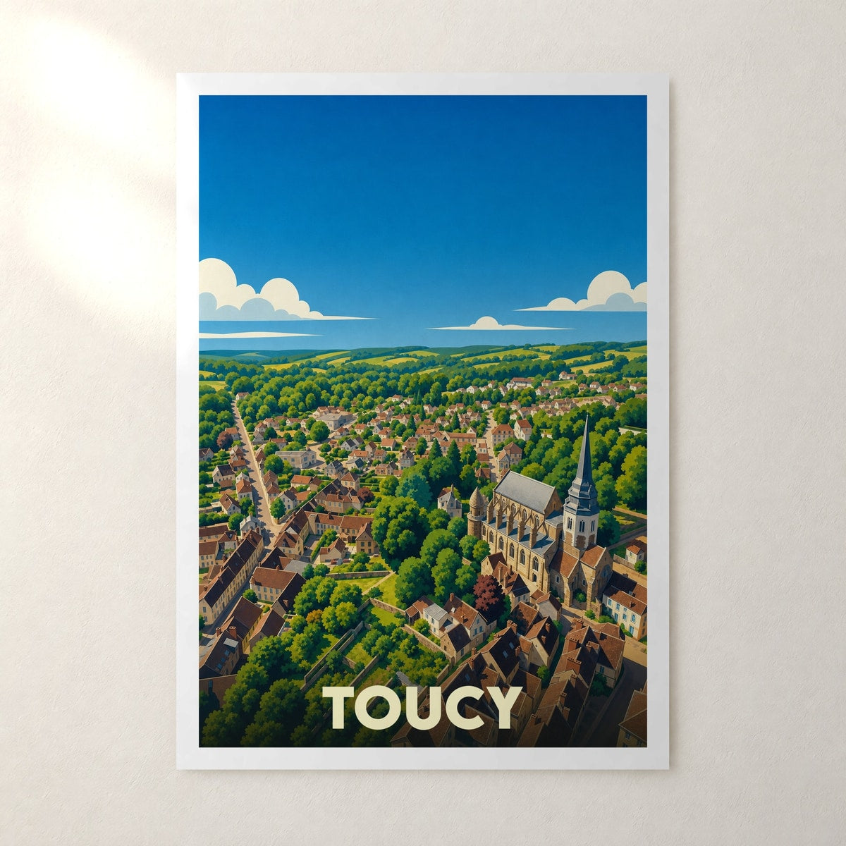 Affiche Toucy – sans cadre, accrochée au mur