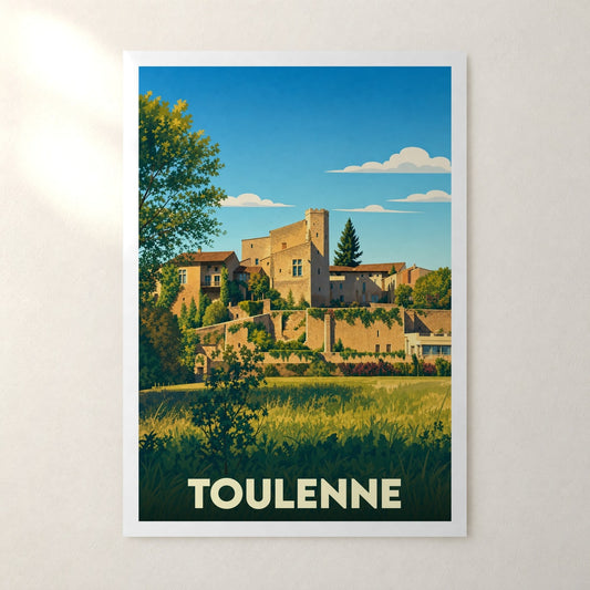 Affiche Toulenne – sans cadre, accrochée au mur