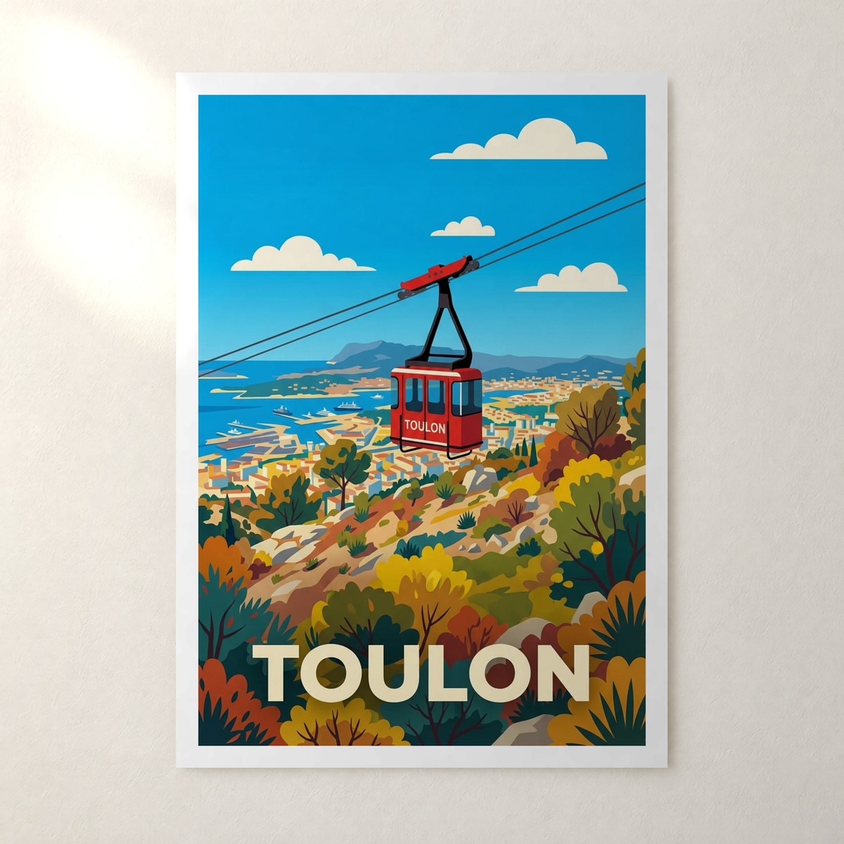 Affiche Toulon – sans cadre, accrochée au mur