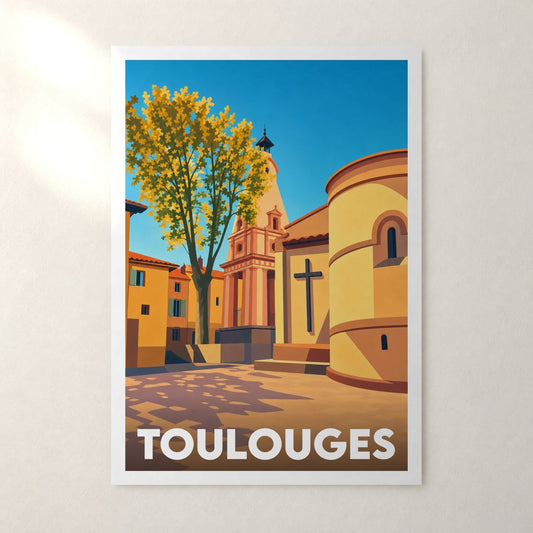 Affiche Toulouges – sans cadre, accrochée au mur