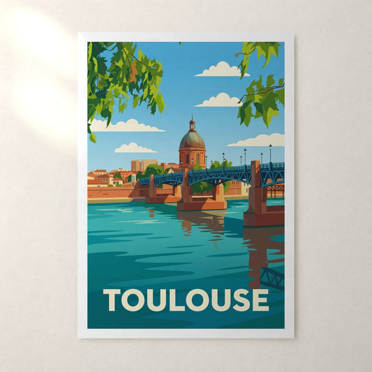 Affiche Toulouse – sans cadre, accrochée au mur