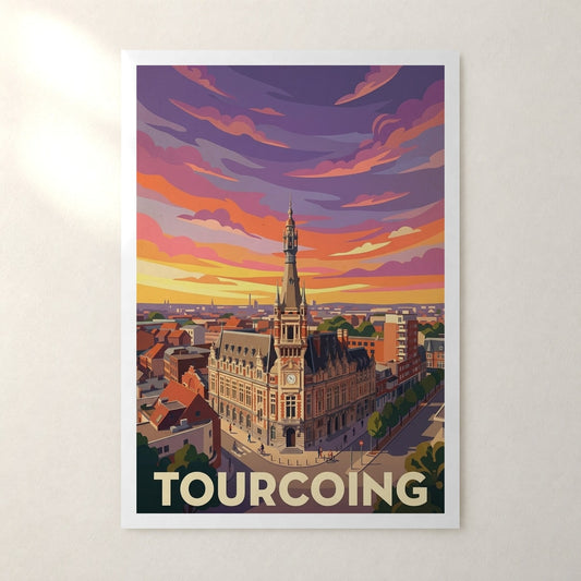 Affiche Tourcoing – sans cadre, accrochée au mur