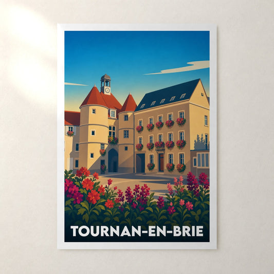 Affiche Tournan-en-Brie – sans cadre, accrochée au mur