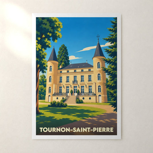 Affiche Tournon-Saint-Pierre – sans cadre, accrochée au mur