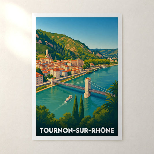 Affiche Tournon-sur-Rhône – sans cadre, accrochée au mur