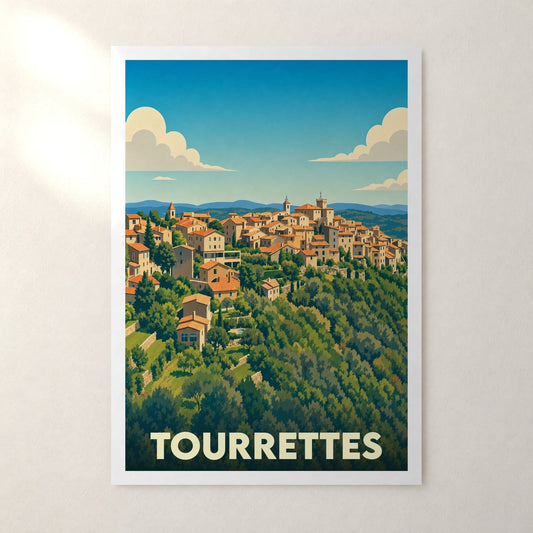 Affiche Tourrettes – sans cadre, accrochée au mur