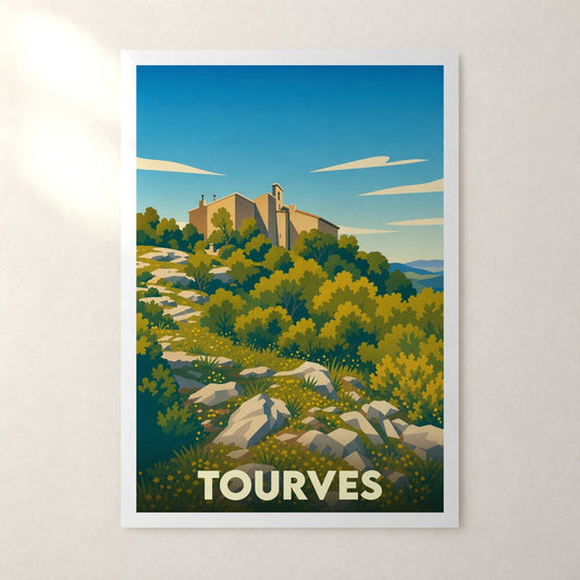 Affiche Tourves – sans cadre, accrochée au mur