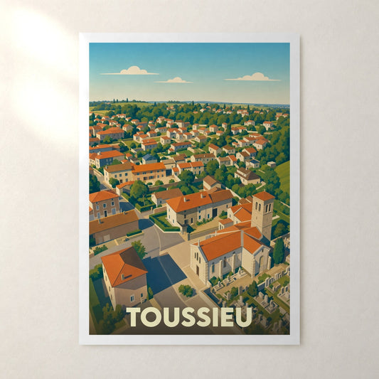 Affiche Toussieu – sans cadre, accrochée au mur