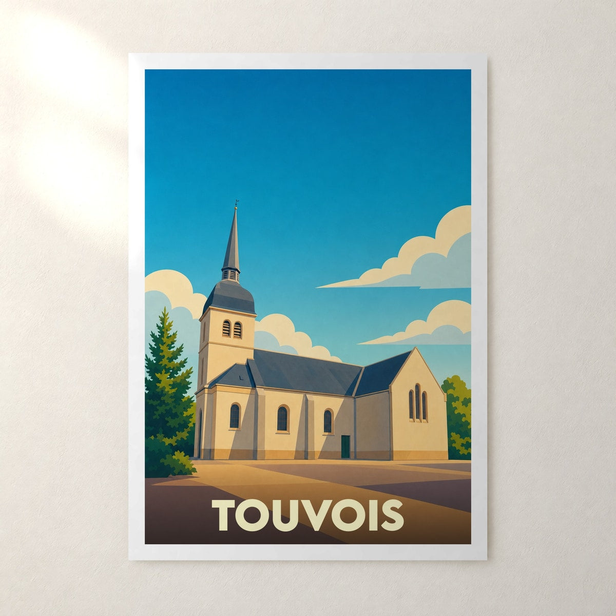 Affiche Touvois – sans cadre, accrochée au mur