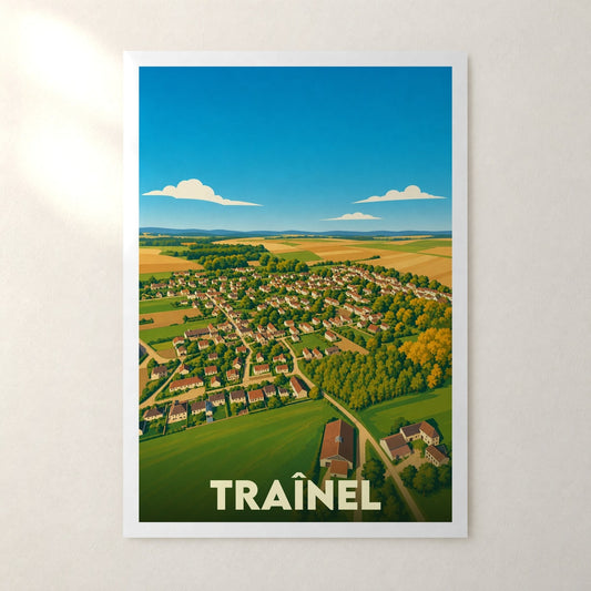 Affiche Traînel – sans cadre, accrochée au mur