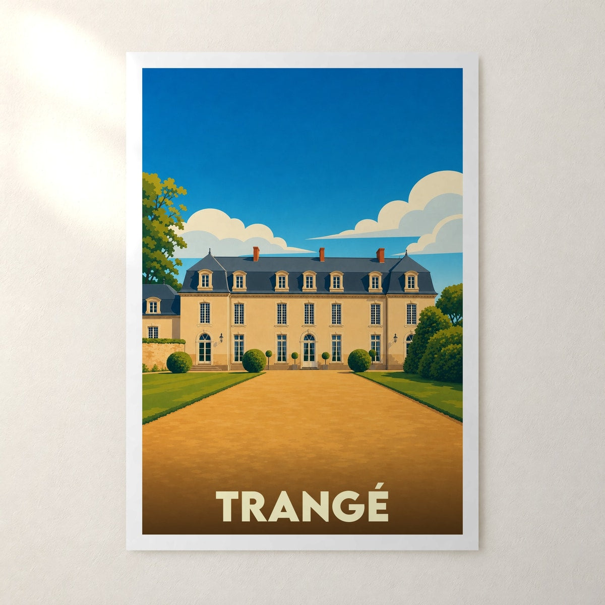 Affiche Trangé – sans cadre, accrochée au mur