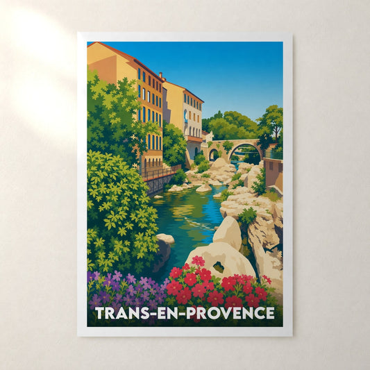 Affiche Trans-en-Provence – sans cadre, accrochée au mur