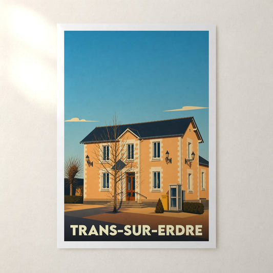 Affiche Trans-sur-Erdre – sans cadre, accrochée au mur