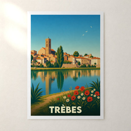Affiche Trèbes – sans cadre, accrochée au mur