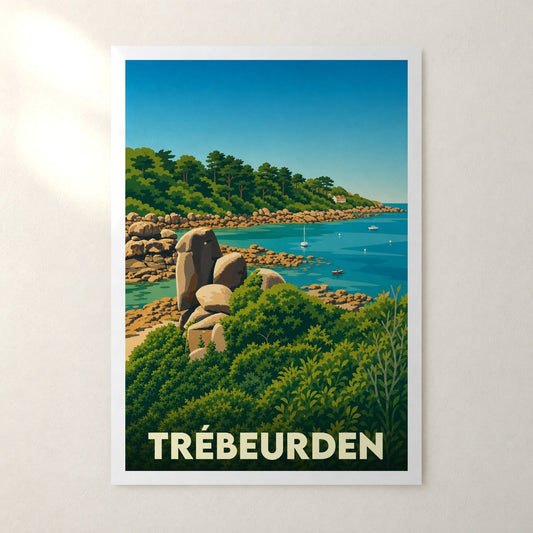 Affiche Trébeurden – sans cadre, accrochée au mur