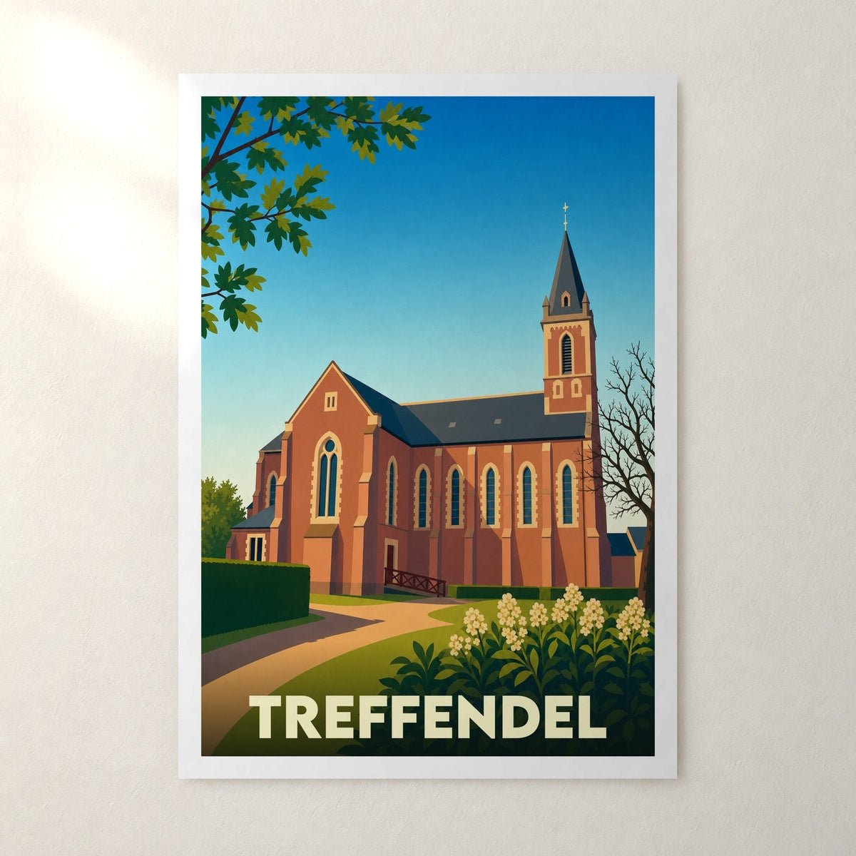 Affiche Treffendel – sans cadre, accrochée au mur