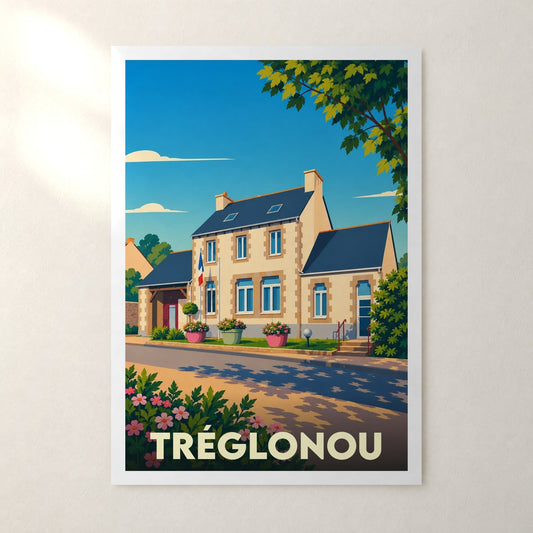 Affiche Tréglonou – sans cadre, accrochée au mur