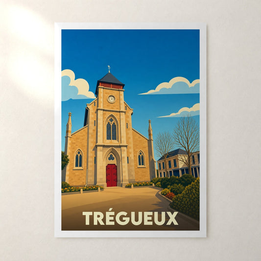 Affiche Trégueux – sans cadre, accrochée au mur