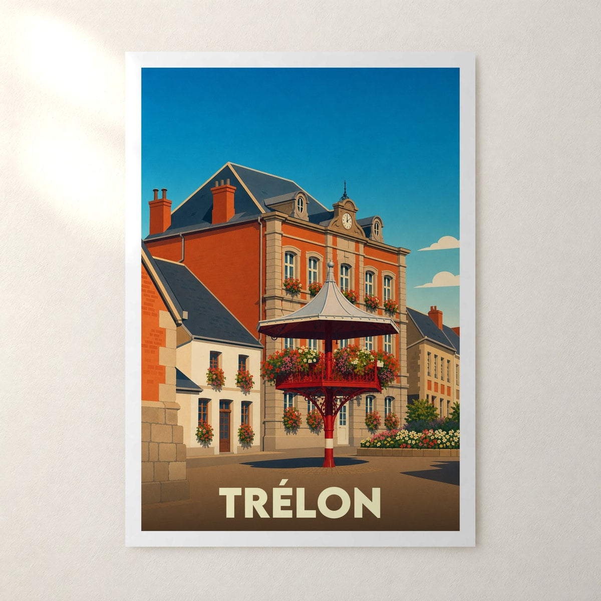 Affiche Trélon – sans cadre, accrochée au mur