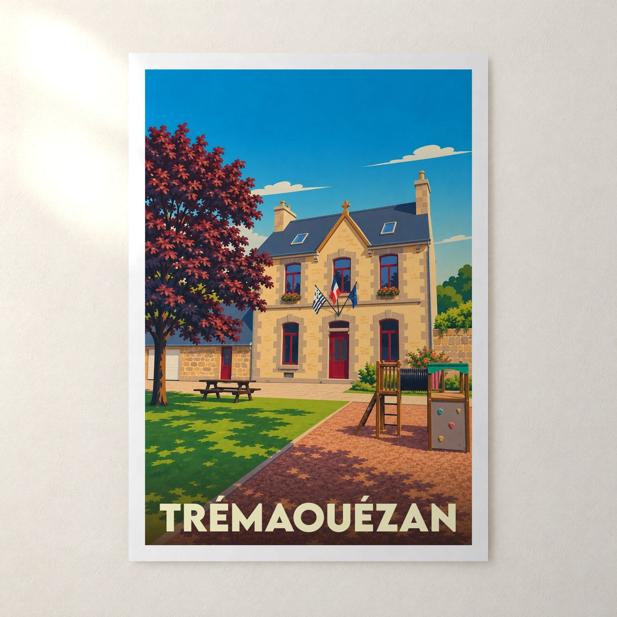 Affiche Trémaouézan – sans cadre, accrochée au mur