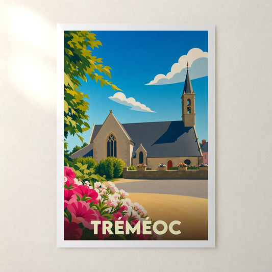 Affiche Tréméoc – sans cadre, accrochée au mur