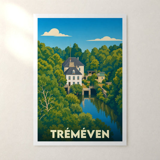 Affiche Tréméven – sans cadre, accrochée au mur
