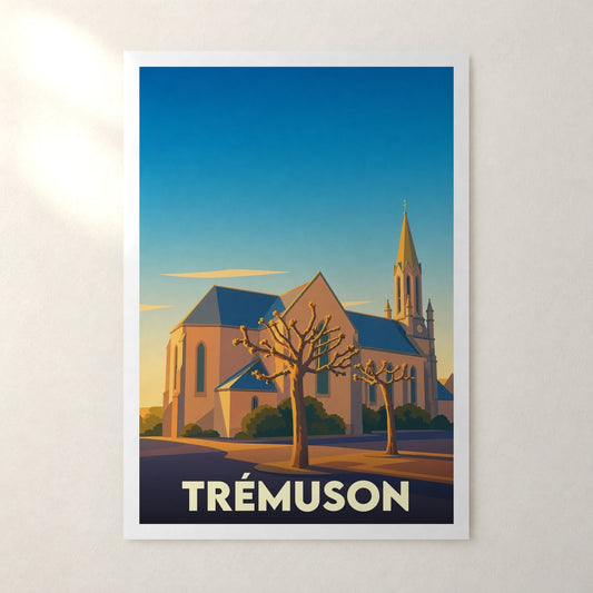 Affiche Trémuson – sans cadre, accrochée au mur