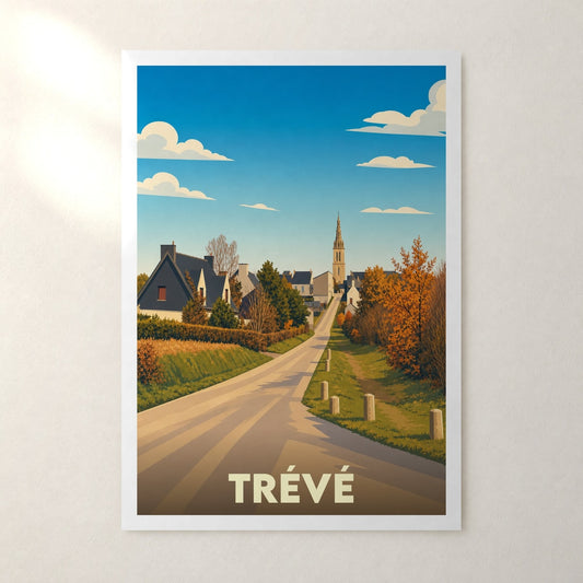 Affiche Trévé – sans cadre, accrochée au mur