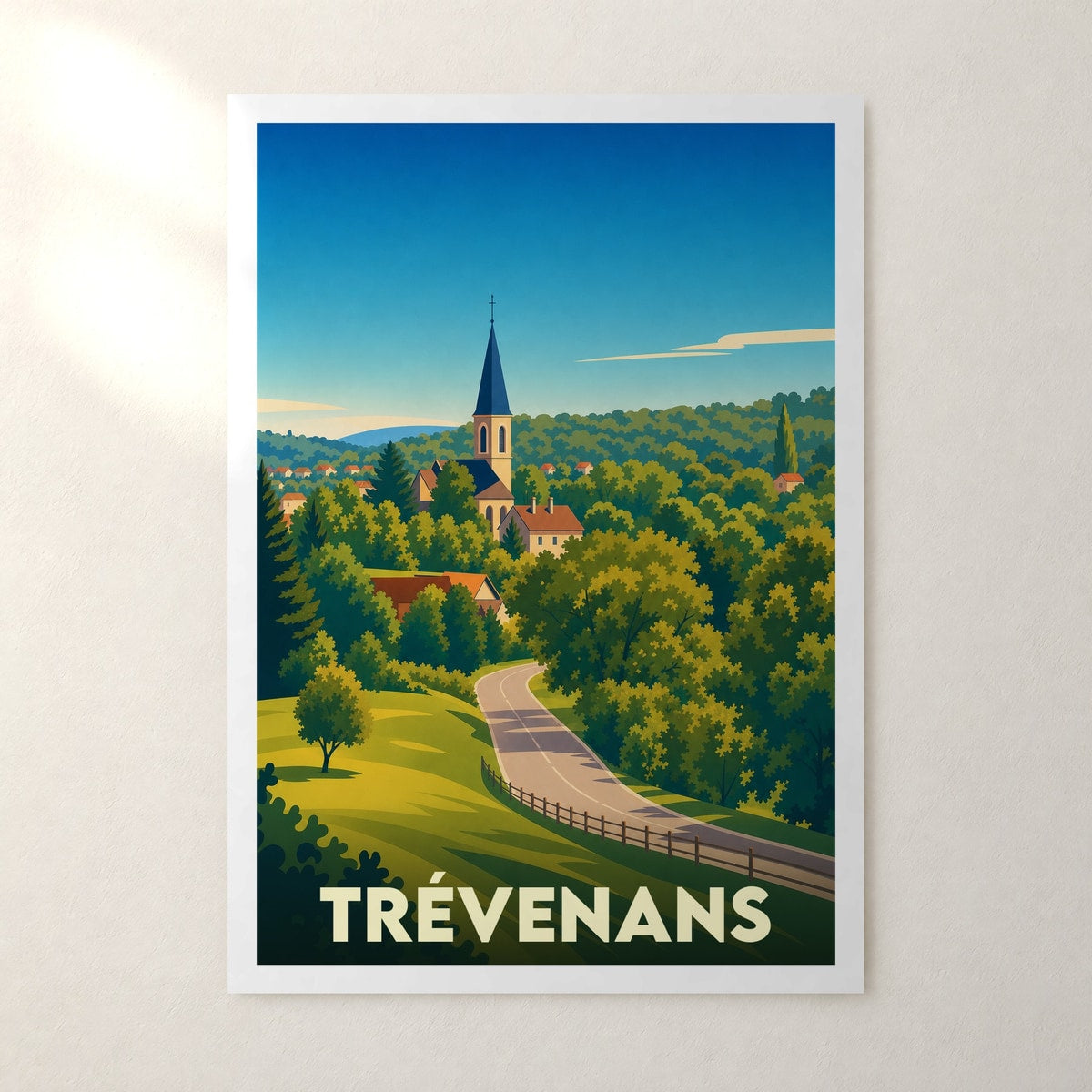 Affiche Trévenans – sans cadre, accrochée au mur