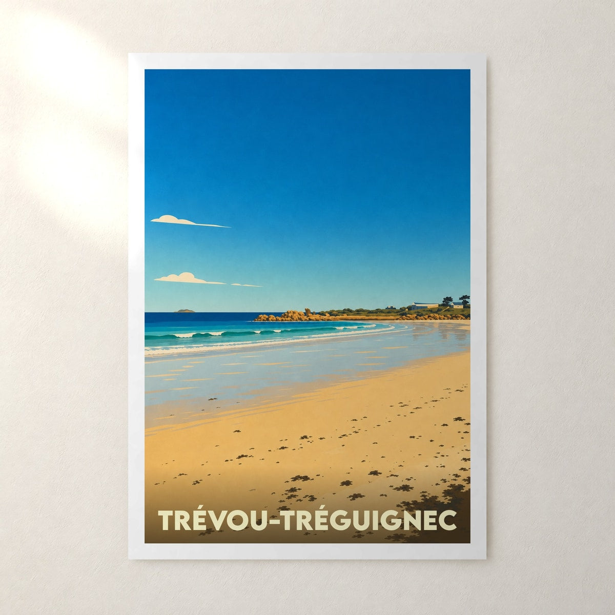 Affiche Trévou-Tréguignec – sans cadre, accrochée au mur