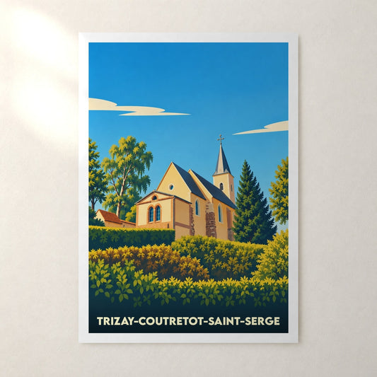 Affiche Trizay-Coutretot-Saint-Serge – sans cadre, accrochée au mur