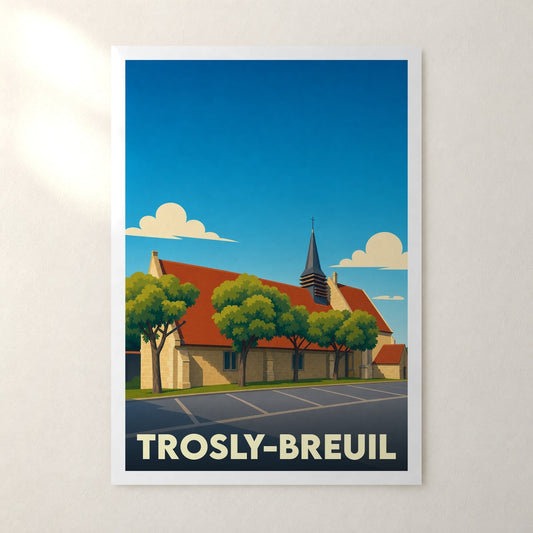Affiche Trosly-Breuil – sans cadre, accrochée au mur