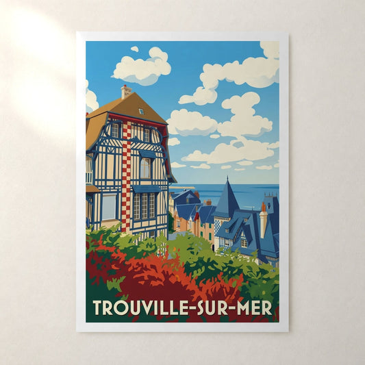 Affiche Trouville-sur-Mer – sans cadre, accrochée au mur