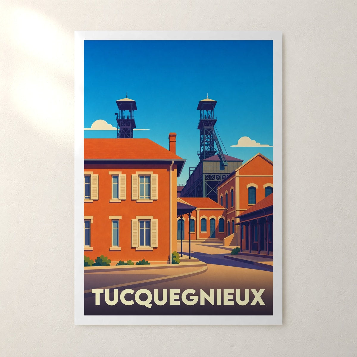 Affiche Tucquegnieux – sans cadre, accrochée au mur