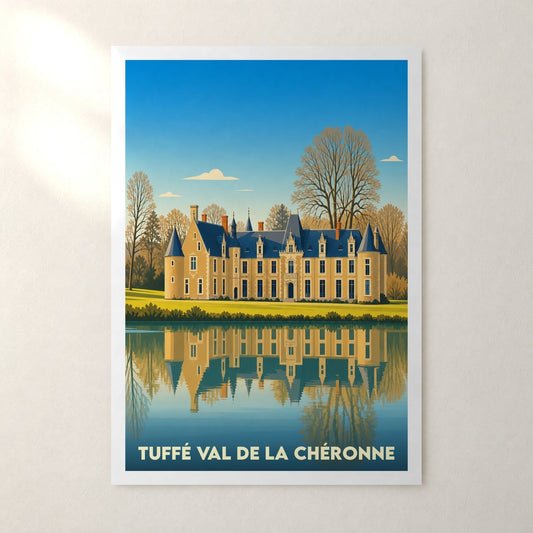 Affiche Tuffé Val de la Chéronne – sans cadre, accrochée au mur