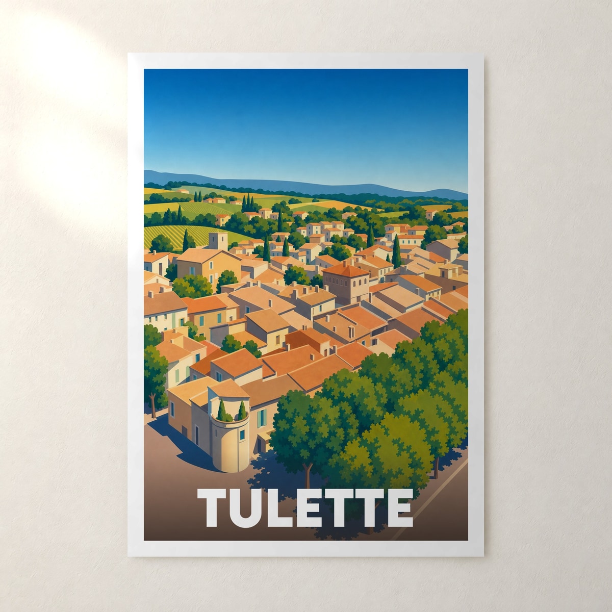 Affiche Tulette – sans cadre, accrochée au mur