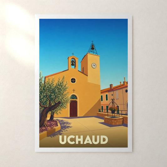 Affiche Uchaud – sans cadre, accrochée au mur