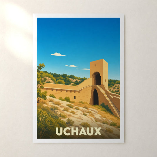 Affiche Uchaux – sans cadre, accrochée au mur