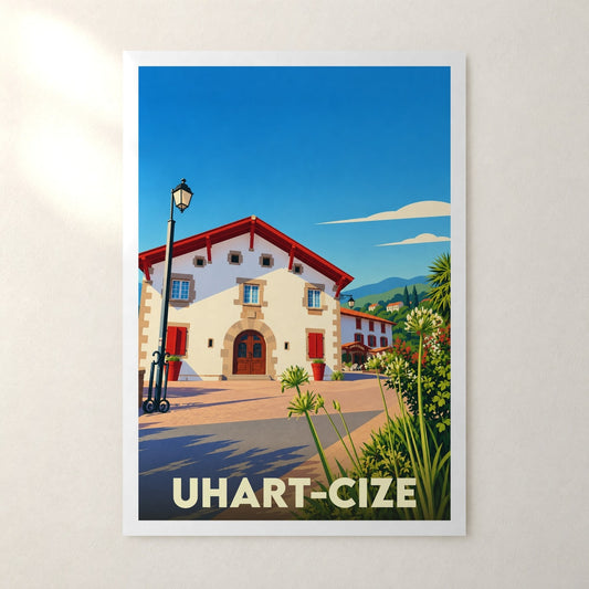 Affiche Uhart-Cize – sans cadre, accrochée au mur