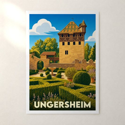 Affiche Ungersheim – sans cadre, accrochée au mur
