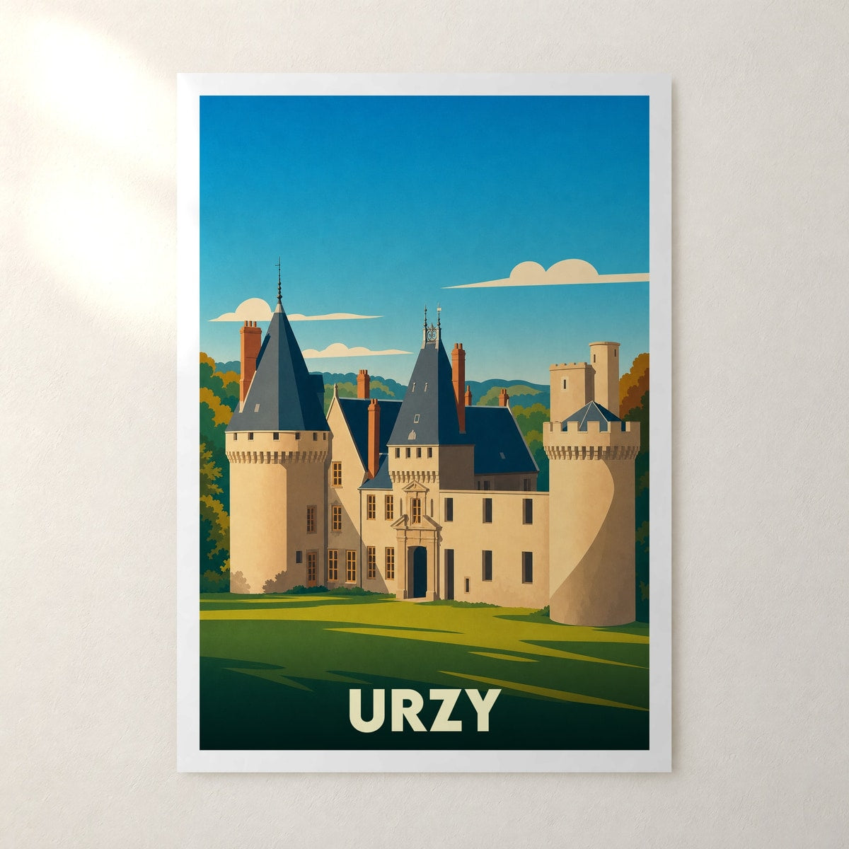 Affiche Urzy – sans cadre, accrochée au mur