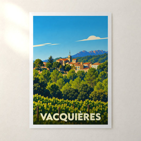 Affiche Vacquières – sans cadre, accrochée au mur