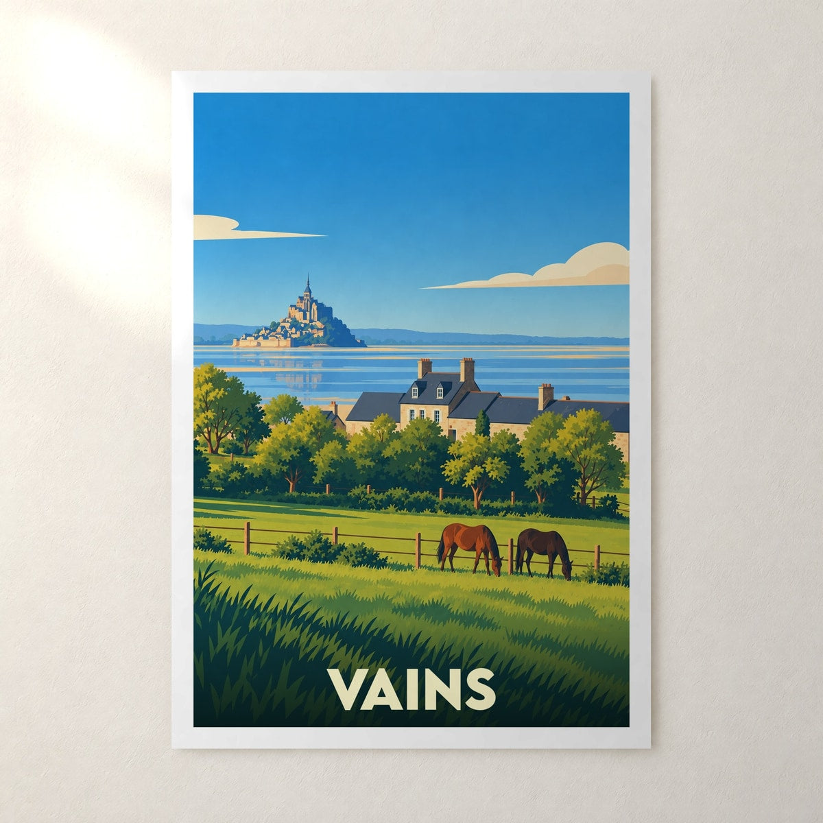 Affiche Vains – sans cadre, accrochée au mur