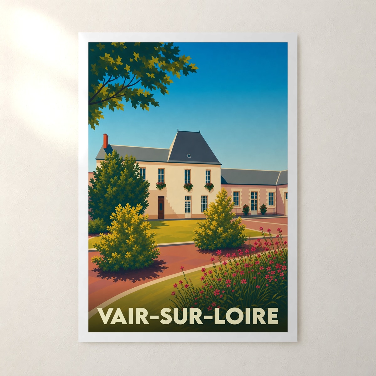 Affiche Vair-sur-Loire – sans cadre, accrochée au mur