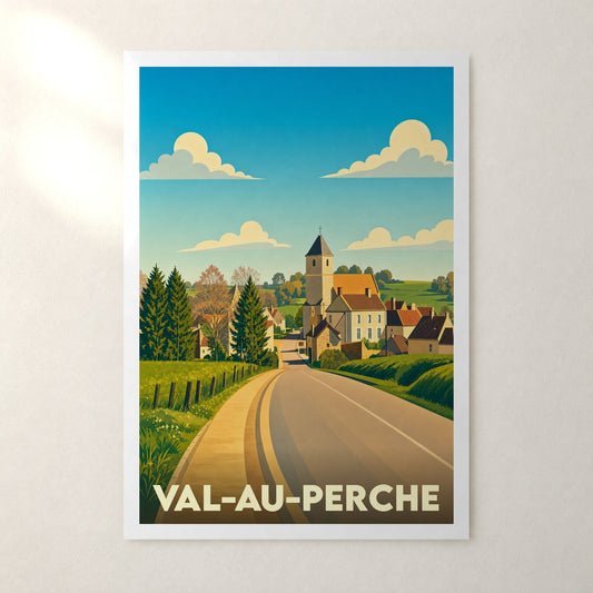 Affiche Val-au-Perche – sans cadre, accrochée au mur