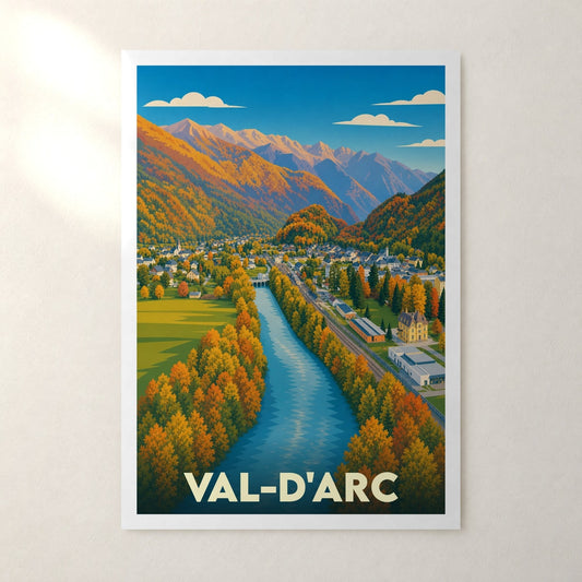 Affiche Val-d'Arc – sans cadre, accrochée au mur