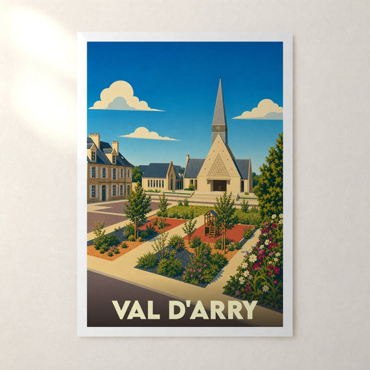 Affiche Val d'Arry – sans cadre, accrochée au mur