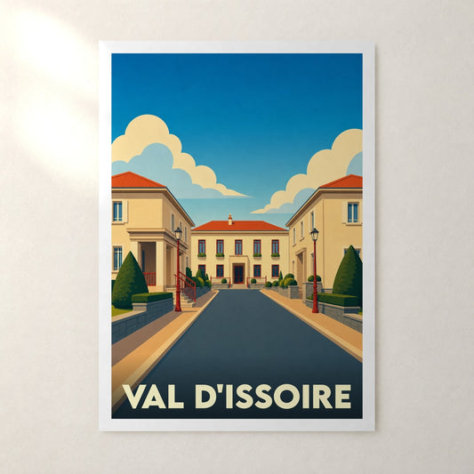 Affiche Val d'Issoire – sans cadre, accrochée au mur